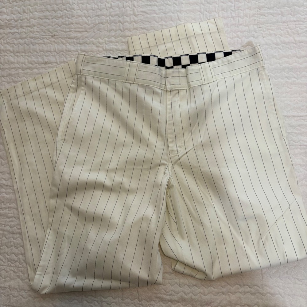 Opening Ceremony x Dickies Pinstripe Pants White Black Checkerboard 34x32